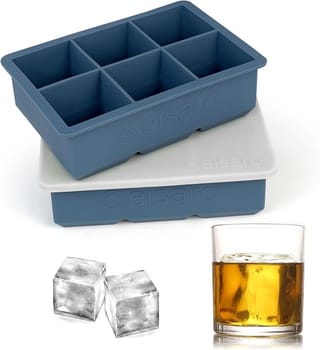 Ver en Amazon: Cubiteras para Hielo Grande con Tapa, Moldes para Cubitos de Hielo XXL 2pcs