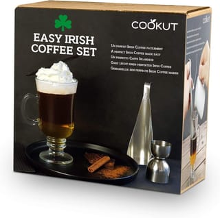 Ver en Amazon: COOKUT - ICO Irish Coffee - Haz un perfecto café irlandés en casa - Herramienta especial de capa incluida