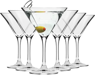 Ver en Amazon: KROSNO Copas Martini Cóctel | Conjunto 6 Piezas | 150 ML | Colección Elite