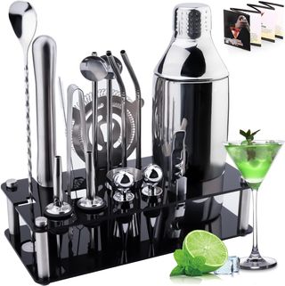 Ver en Amazon: Tonsooze Juego de Coctelera, 18 Piezas Cocktail Kit