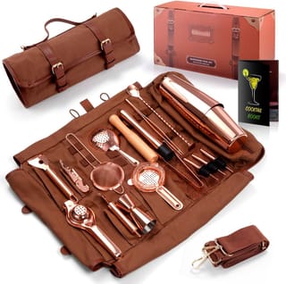 Ver en Amazon: Juego de Coctelera, Cocktail Set de 17 Piezas para Regalo, Barman Bartender Kit