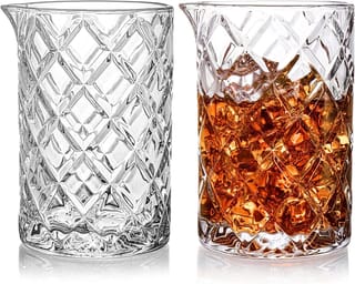 Ver en Amazon: Tebery Paquete de 2 vasos mezcladores de cristal para cóctel, 24 onzas