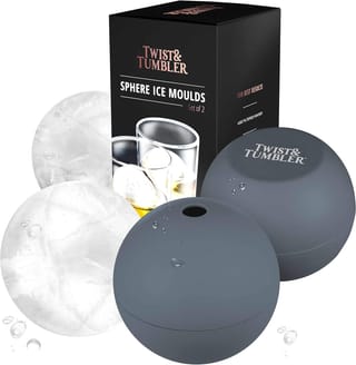 Ver en Amazon: Twist & Tumbler Moldes para Hielo Redondo - Cubitera Grande Japonesa para Cubitos Redondos